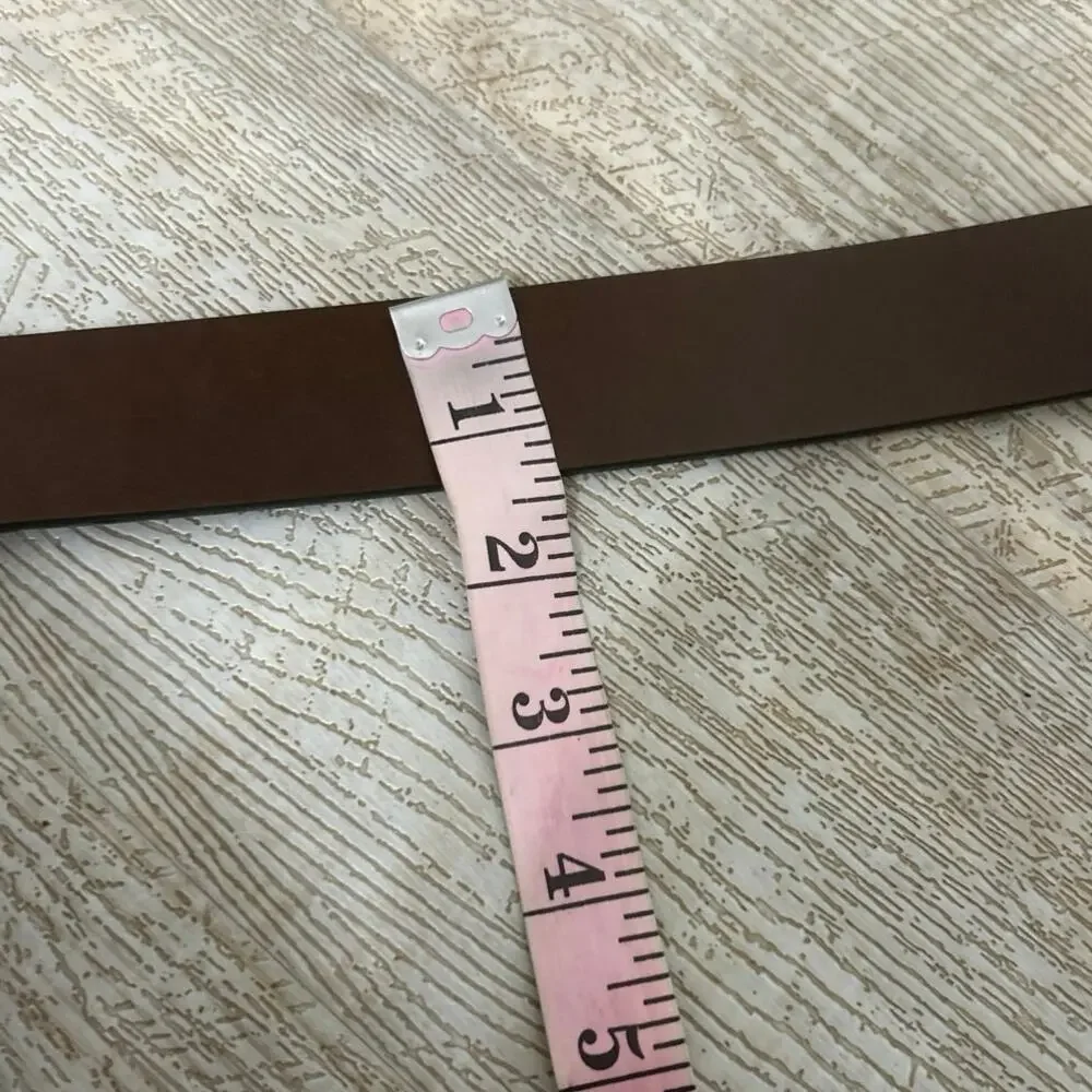 Johnston & Murphy Brown Genuine Leather Belt Made in Italy Size 40 Dress Casual